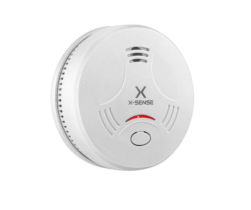 X-Sense Alarma de Humo Botón de Prueba y Silencio Alarma contra Incendios con 10 años de batería Detector de Humo fotoeléctrico Indicador LED y Alarma de 85 dB EN 14604 
